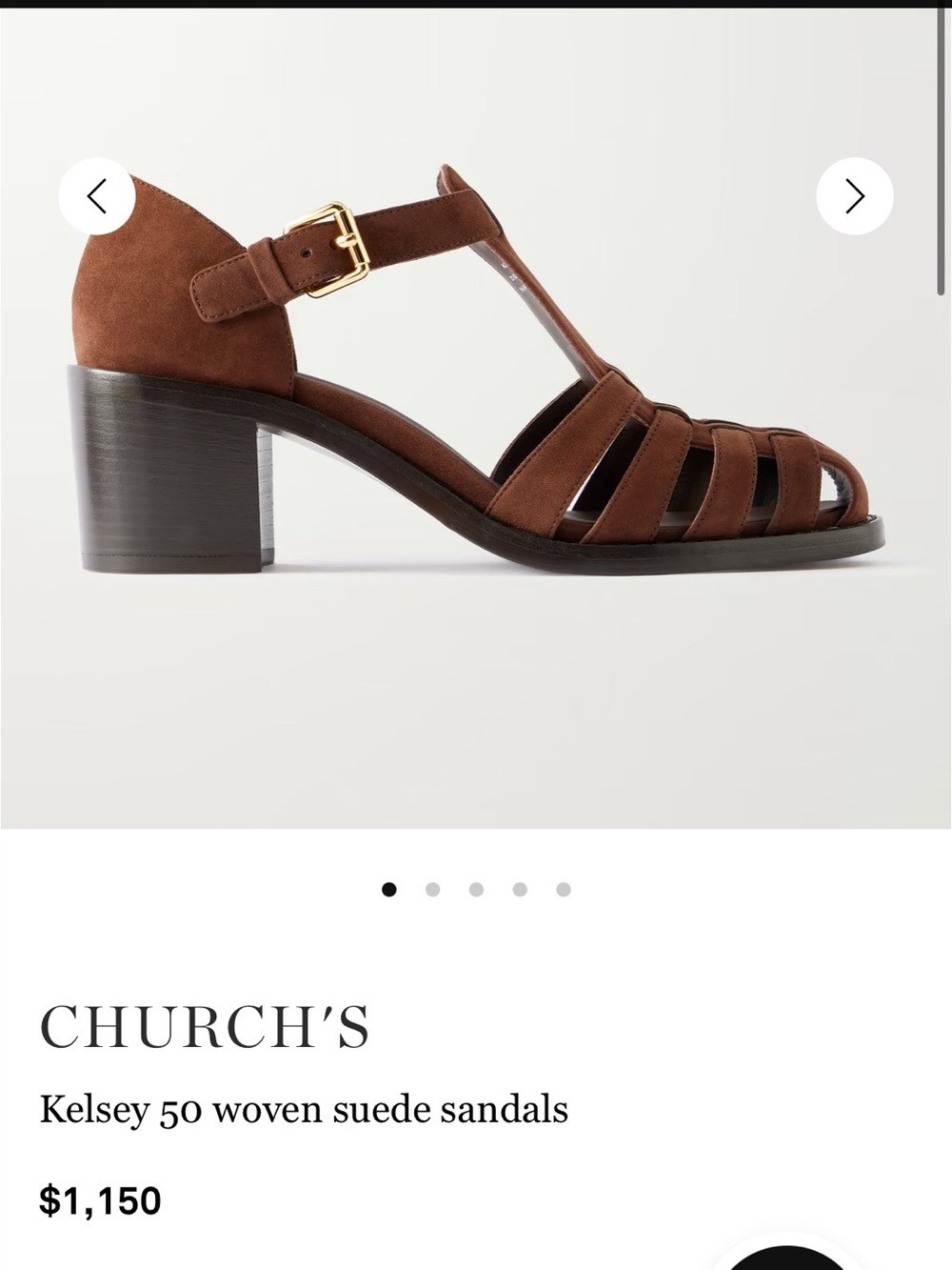 NWOB Church’s Tan Leather Kelsey Heeled Sandals